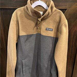 Columbia Brown and Gray Fleece Pullover